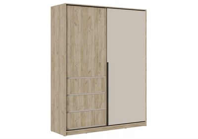 БОХО Шкаф-купе ШК-006 (Д.1800) Дуб крафт серый / Кашемир  (ТИ) 6246 - фото 19668