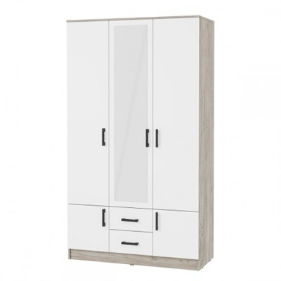 мс для спальни Ронда ШК-3 Дуб крафт серый / Белый  (ТИ) 6315