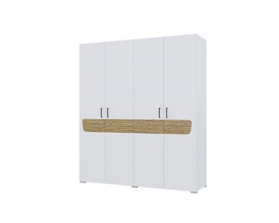 Шкаф 4-х створчатый Милана (Белый/Сосна Гранд)  (МФ) 6323