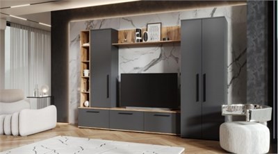 Гостиная Леванте Дуб вотан / Графит  (ТИ) 6334