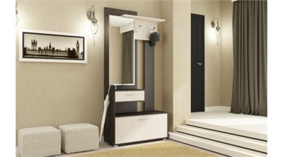 Секция с зеркалом Инфинити Венге / Анкор светлый   (ТИ) 6369