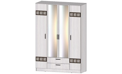 Шкаф 4-х створчатый Коста-Рика Анкор светлый  ( в наличии)  (ТИ) 6378