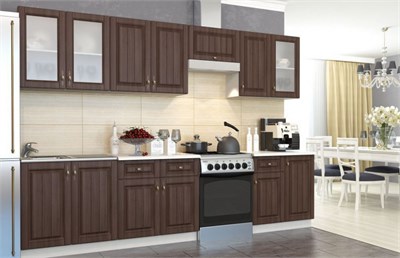 Модульная кухня - Империя Бразильский орех  (МБ) 6466