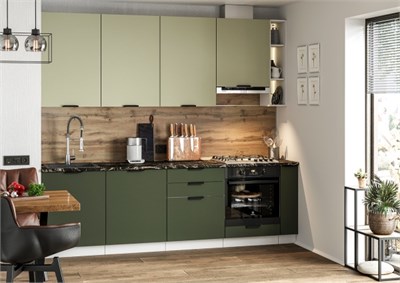 Модульная кухня - Норд Софт лайт хаки / Софт пихтовый зеленый   (МТ) 6476