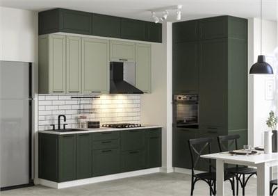 Модульная кухня - Кельн Софт лайт хаки / Софт пихтовый зеленый    (МТ) 6477