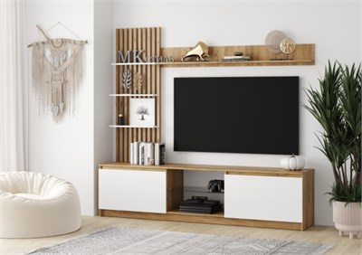 БОСТОН Мини стенка НМ-001 (Комплект) Корпус - Дуб Крафт золотой/(Гладкий)  (МТ) 6506