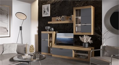 Гостиная Прага-2 вотан/графит   (Э) 6511