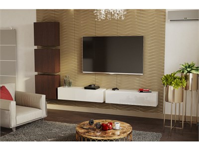 Гостиная Линда белый/венге - сонома/белый - белый  (Э) 6518