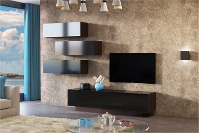 Гостиная Паола венге - белый  (Э) 6519