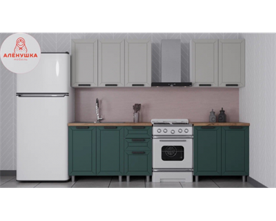 Кухонный гарнитур Лилия 2.0 керамика / изумруд   (МБ) 6547