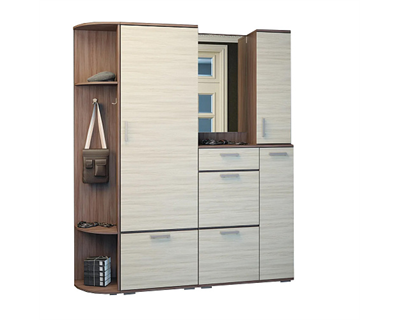 Модульная прихожая №3 Ника ясень шимо светлый / ясень шимо темный   (Э) 6567