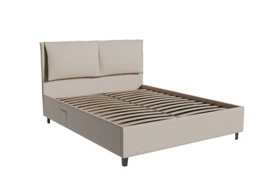 Кровать Венеция (М) 1400x2000 Бежевый,Серый, Графит- с подъемным механизмом   (МБ) 6579