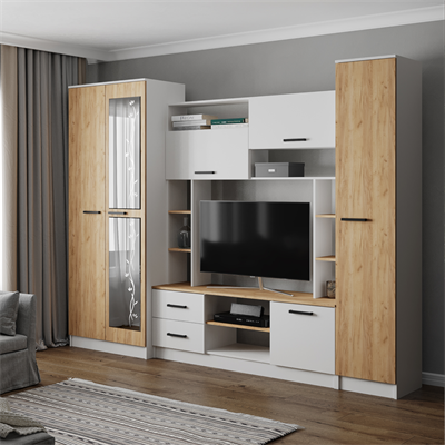 Гостиная Соло белый/дуб крафт золотой   (МБ) 6580