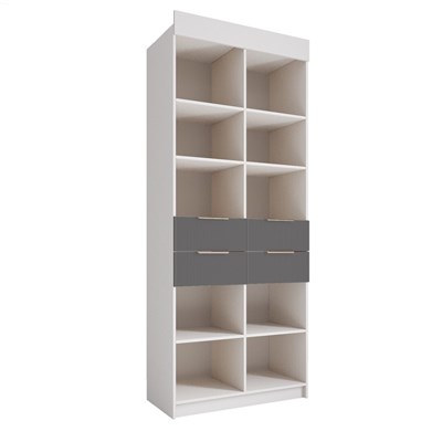 Стеллаж 900 с ящиками Лавис СД 900.1 (Белый/Графит софт)  (МБ) 6588