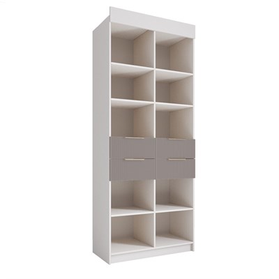 Стеллаж 900 с ящиками Лавис СД 900.1 (Белый/Грей софт)  (МБ) 6595