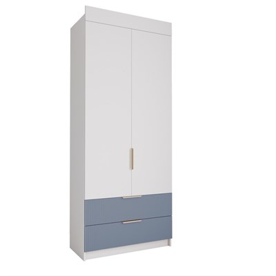 Шкаф 900 с ящиками Лавис ШД 900.1 (Белый/Лазурь софт)  (МБ) 6596