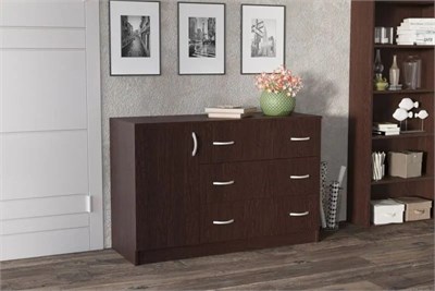 Комод Лофт (3 ящика/1 дверца) Венге   (Э) 6615