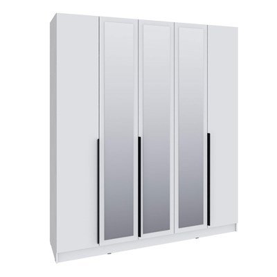 Шкаф Мадрид (2,0) с 3 ящ. внутри с зеркалом белый   (МФ) 6641