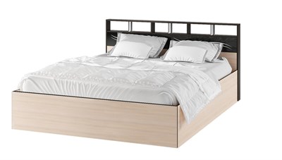 Спальня Эрика корпус кровати (1,6м) венге/дуб молочный  (МФ) 6655