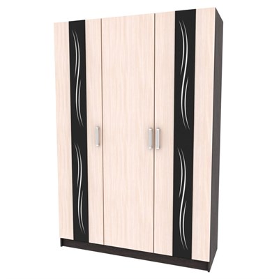 Эрика шкаф 3-х ств. венге/дуб молочный  (МФ) 6660