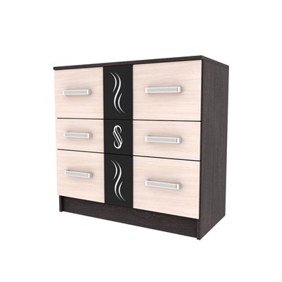 Эрика комод венге/дуб молочный  (МФ) 6669