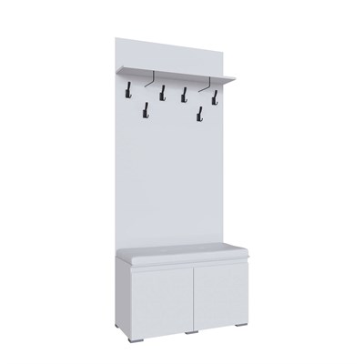 Прихожая Плейона Тумба с вешалкой белый   (МФ) 6683