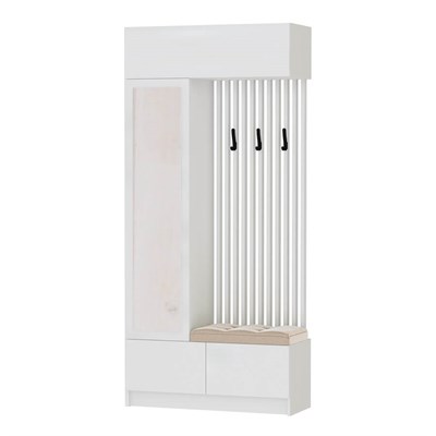 Прихожая Руэлла Центральная секция белый  (МФ) 6693