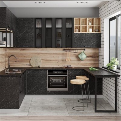 Модульная кухня «Ройс» (гранит оникс)   (МБ) 6714