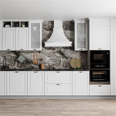 Модульная кухня «Империя» (белый эмалит)    (МБ) 6718