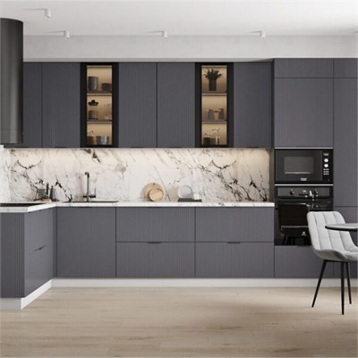 Модульная кухня «Фенис» (3Д графит)  (МБ) 6720