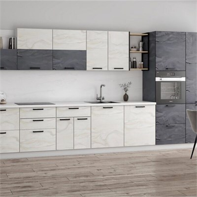 Модульная кухня «Фенис» (арт голд/арт сталь)   (МБ) 6726