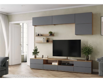 Гостиная Тренто (Дуб сонома/Графит глянец/2402)   (Т-А) 6738