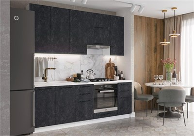 Модульная кухня Нувель Бетон черный  ( в наличии)  (ТМ) 6774