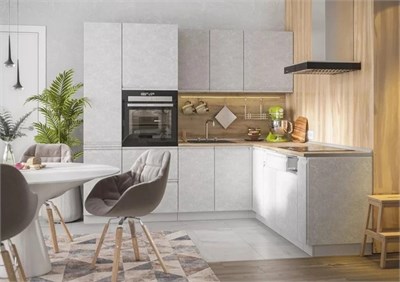 Кухня Бруклин бетон белый  модульная   ( в наличии)  (ТМ) 6787