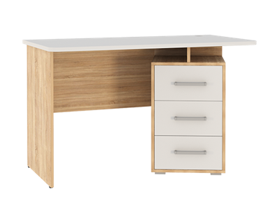 Стол компьютерный 1200 Лайт-2 дуб сонома / белый  ( в наличии)  ( М-С) 6791