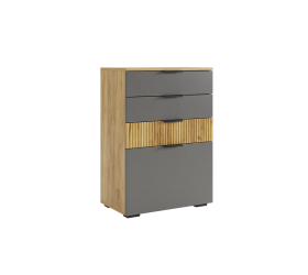 Комод Бери дуб крафт золотой / графит  ( в наличии)  (М-С) 6797