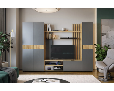 Прихожая Бери К1 дуб крафт золотой / графит  ( в наличии)  (М-С) 6799