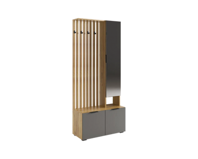 Прихожая Бери дуб крафт золотой / графит  ( в наличии)  (М-С) 6800