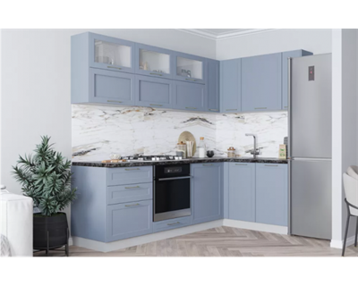 Кухня Квадро 2400х1500 Лунный свет  модульная  (МБ) 6809