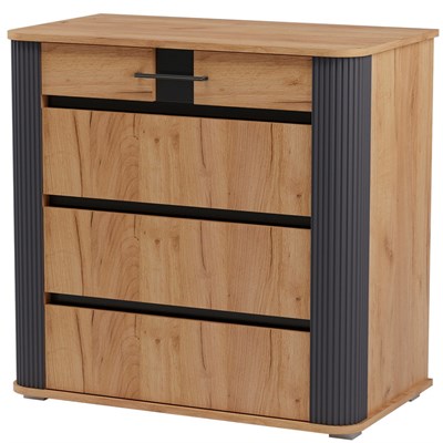 Комод Ольга 2 Дуб золотистый - Антрацит  (Э) 6818