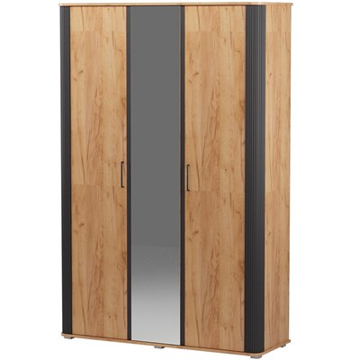 Шкаф трехдверный распашной с зеркалом Ольга 2   (Э) 6822