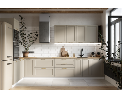 Модульная кухня Арина 1800х3800 Кварц грей софт   (МК) 6854