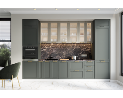 Модульная кухня Арина 3400 Олива софт   (МК) 6858