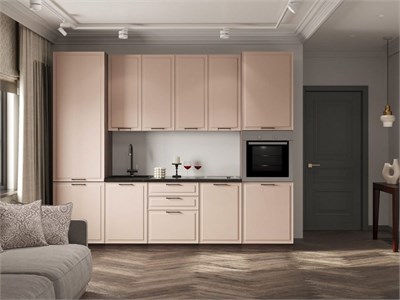 Модульная кухня "Сиена" (пудрово-розовый) (белый софт) ( антично-бежевый)  ( графит софт)  ( в наличии)  (ТМ)   (ТА) 6868