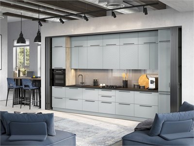 Модульная кухня "Этна" (софт грей) в Новосибирске  (МФ) 6870