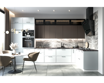 Модульная кухня Афелия 3900х2000 Смоки софт   (МК) 6879