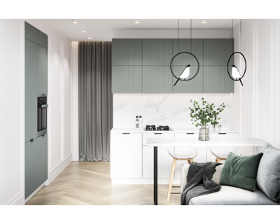 Модульная кухня Афелия 2000 Мисти грин софт  (МК) 6880