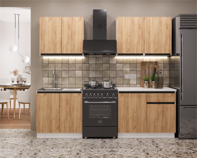 Кухня Стиль 1,8 м (дуб крафт золотой)  (МК) 6881