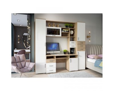 Детская Колледж (Дуб сонома/Белый)  (УО) 6889