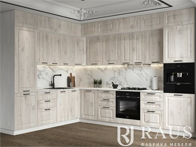 Кухня Шале Дуб беленый  модульная 2,6*3,0 метра 6905